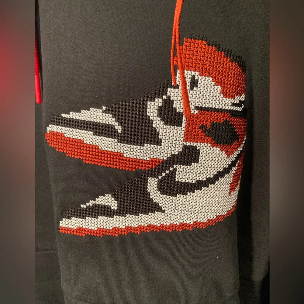 Air Jordan Jumpman Holiday Men’s Hoodie - XXL featuring black white & red shoes